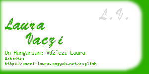 laura vaczi business card